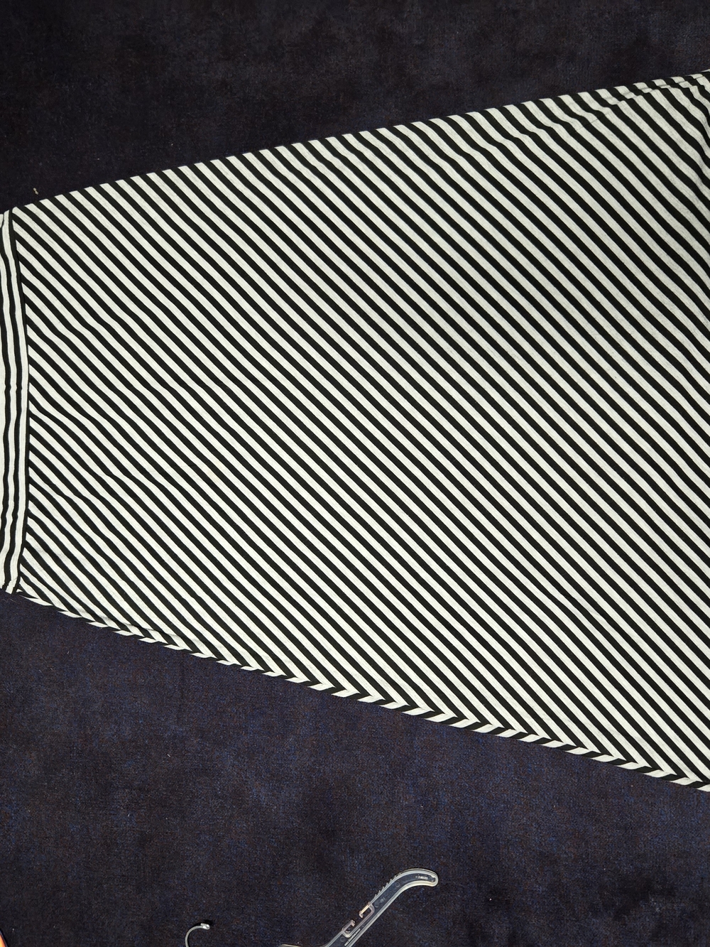 Faded Glory Black and White Diagonal Stripe Maxi Skirt